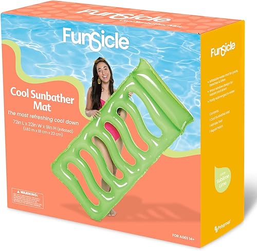 Miniatura 3 de Summer Waves K60707B00 Cool Sunbather - Flotador para piscina, color verde