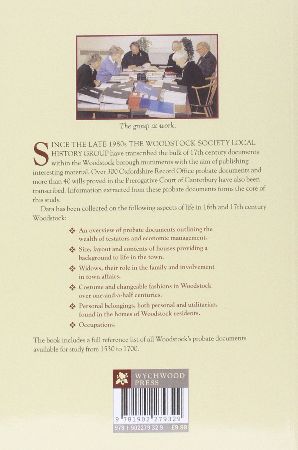 Where There's a Will: A Study of Woodstock Probate Documents 1530-1700