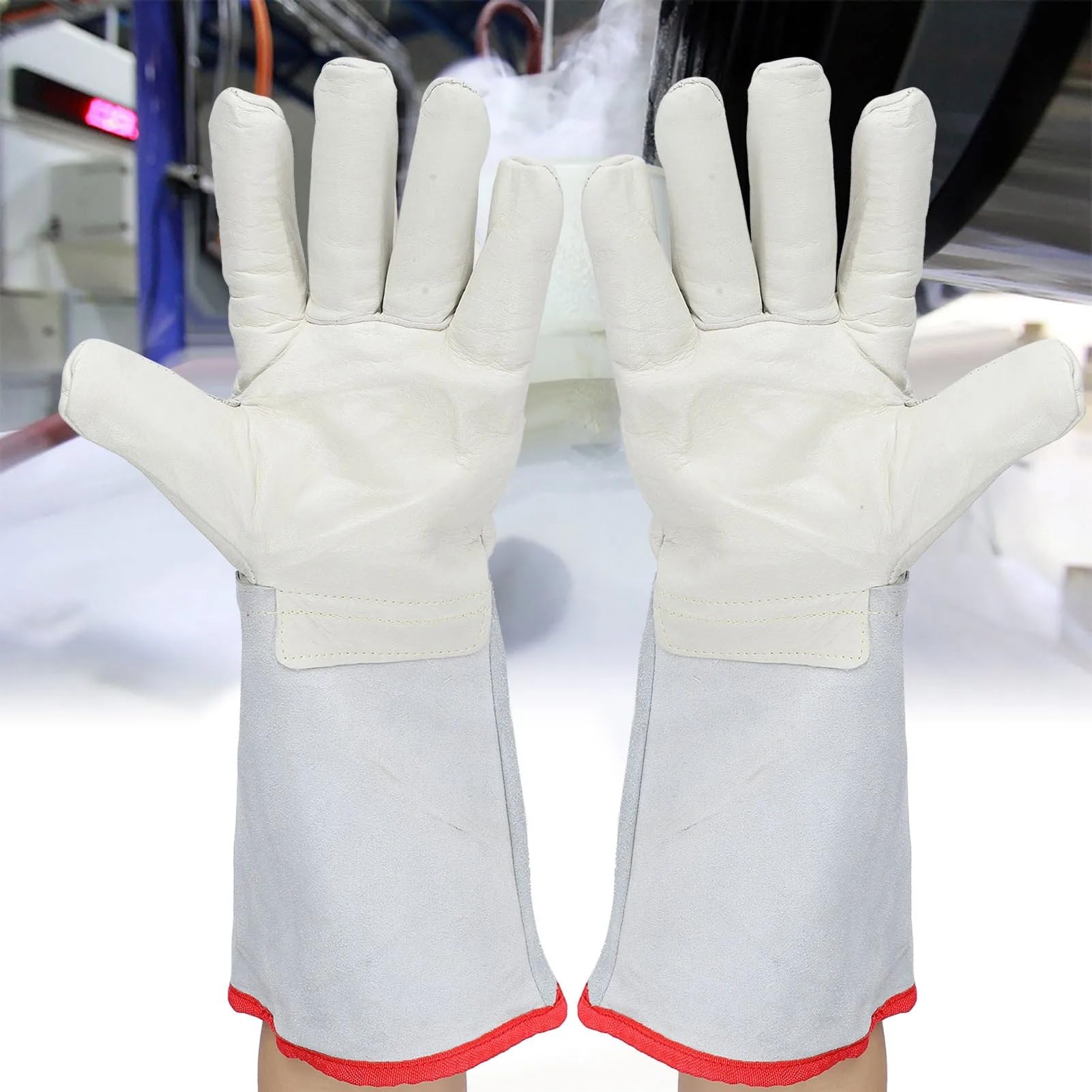 40 cm kriogeniczne LNG Rękawice ochronne do obróbki ciekłym azotem Rękawice robocze Cryo Rękawice niskotemperaturowe