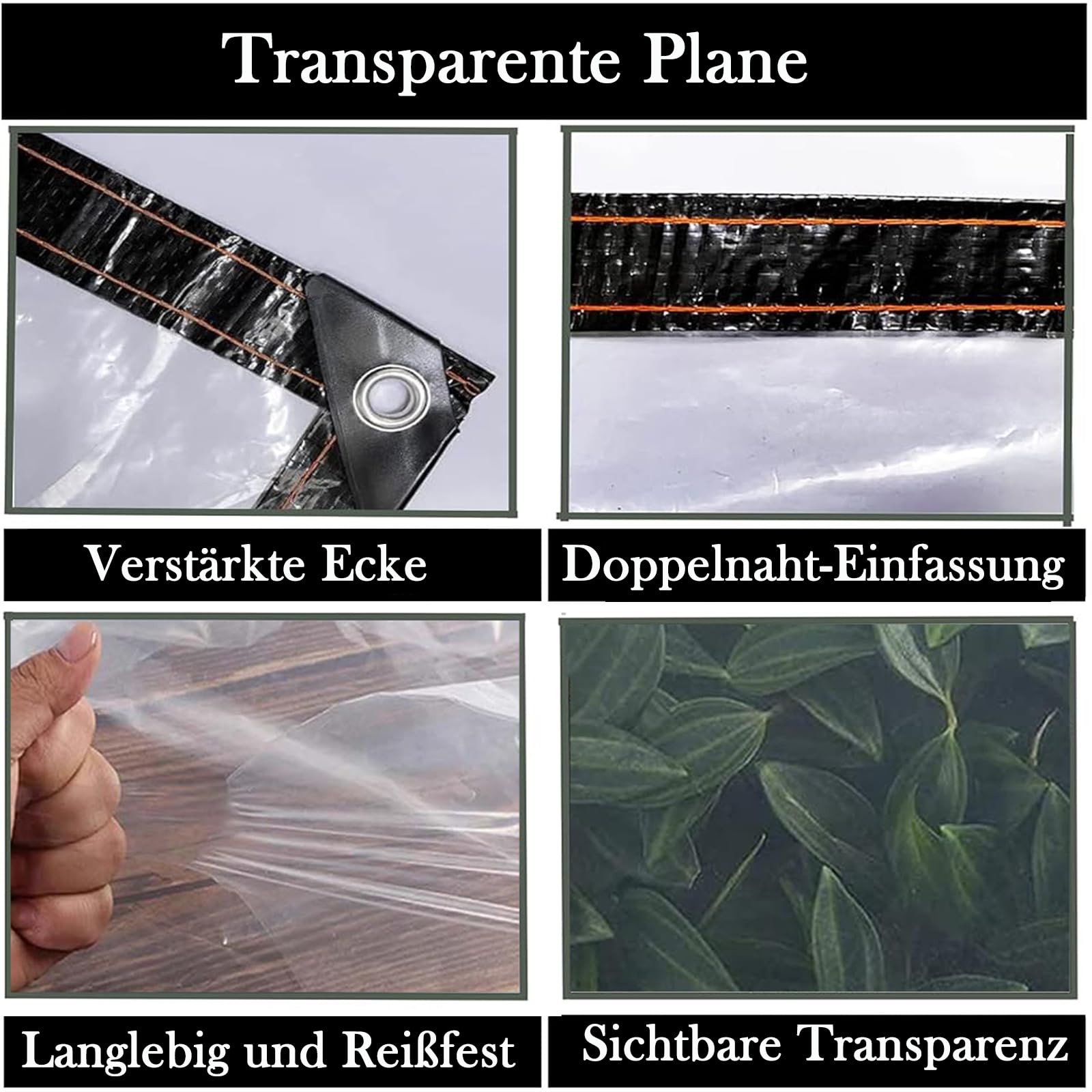 Transparente Wasserdichte Abdeckplane – Allwetterschutz Für Garten, Auto Und Terrasse