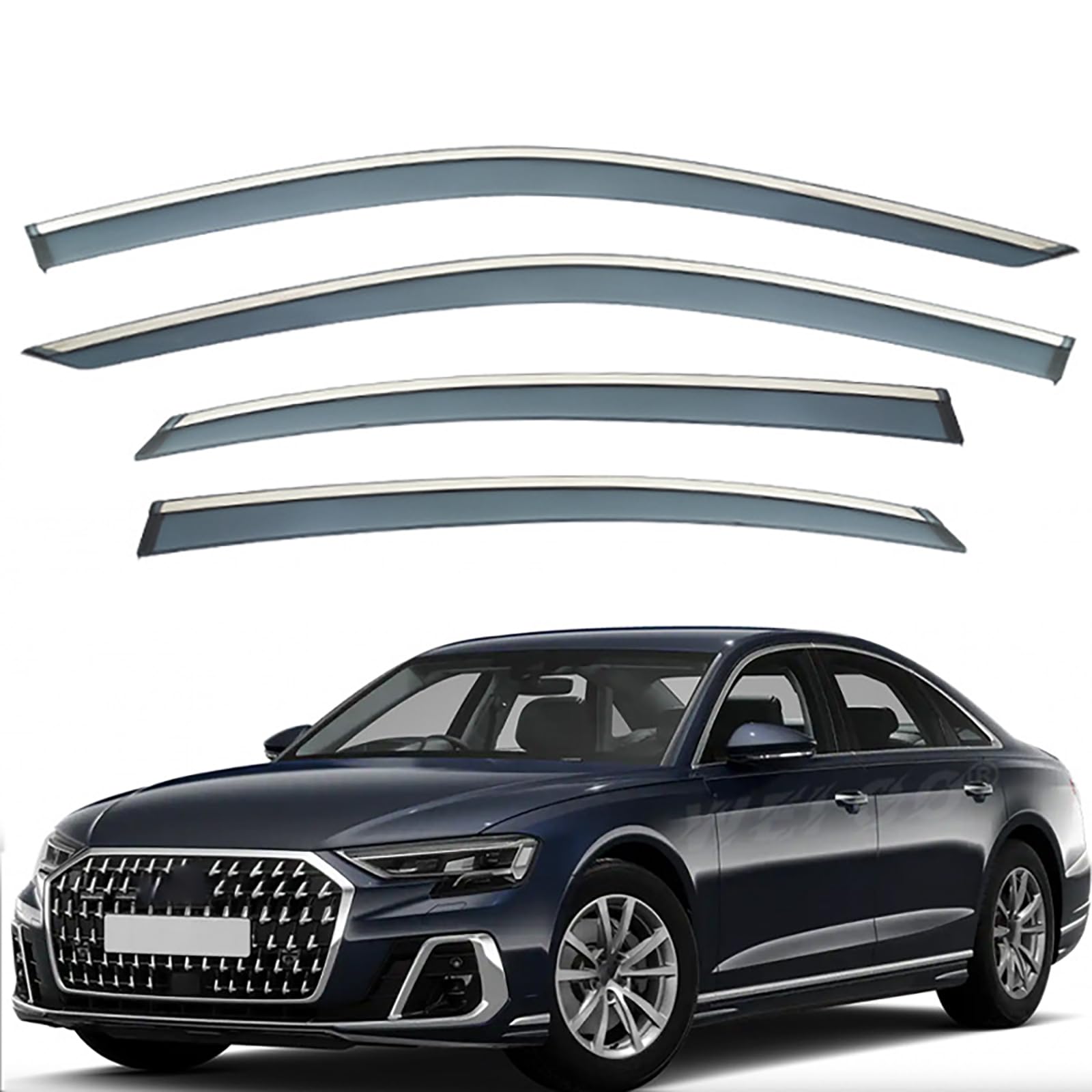 Amazon.com: Window Visors Rain Guards for Audi A8L MK4-D5 2018