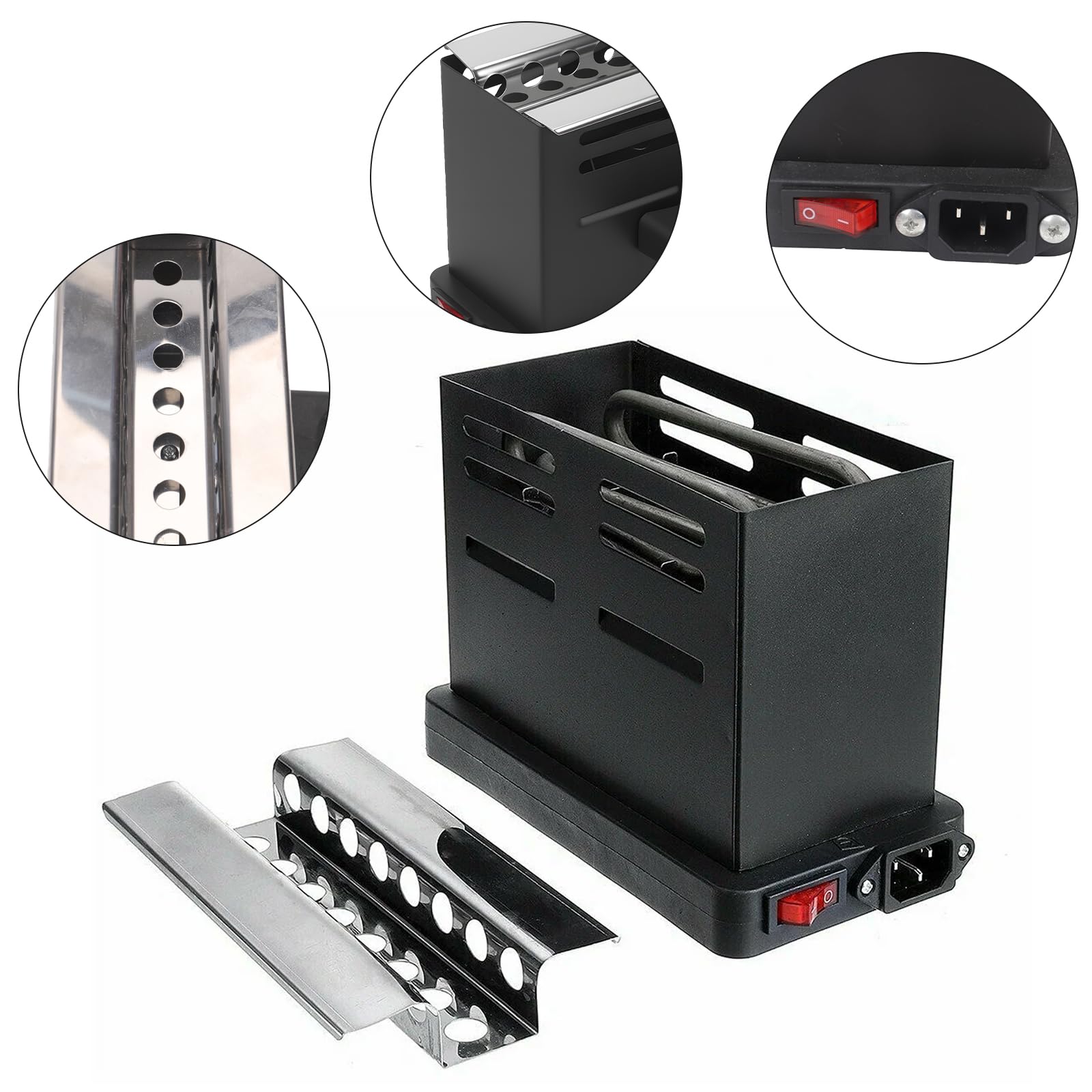 GBKDQQ Elektrischer Kohleanzünder, 800W Kohlegrill Toaster, Kohleanzünder Shisha mit Dreiseitiges-Hitzesystem, Kohlegrill Kohle für Hochzeit, Geburtstage, Feste, Sammlungen