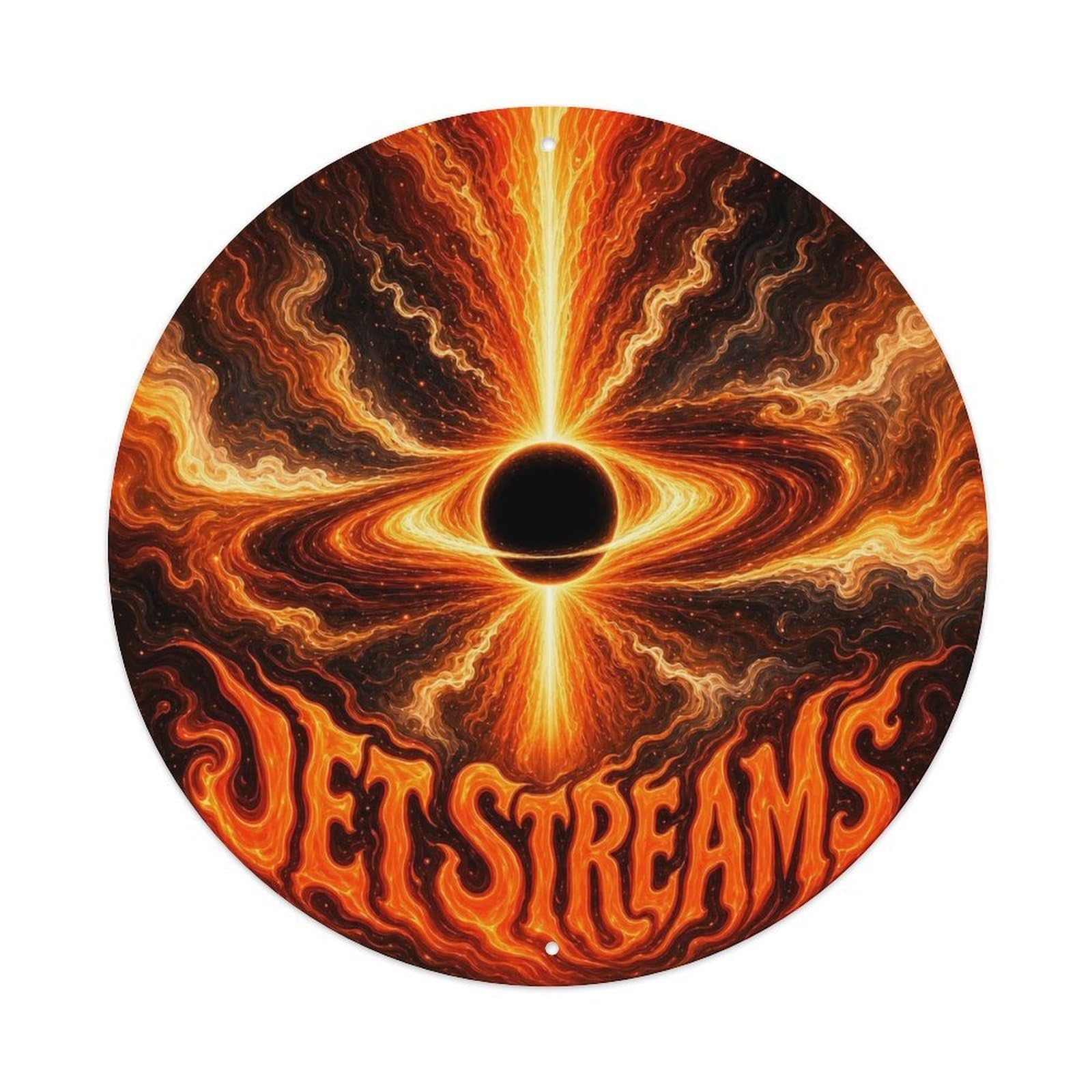 Black Hole Jet Streams Deep Space Relativity Universe Metal Tin Sign
