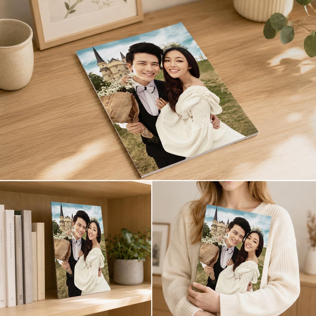 zum Selbstgestalten, DIY Erinnerungsbuch Softcover Magazin, 21x28.5cm Hochzeitsalbum, Mattes Papier