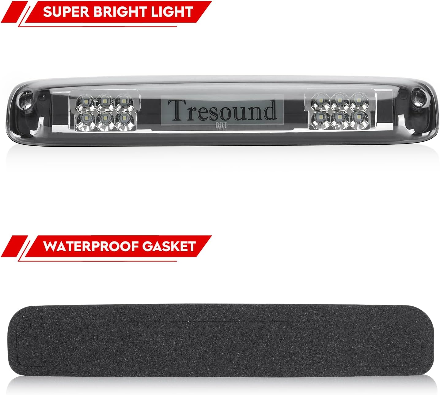 3ème Feu Stop LED Pour Chevrolet Silverado / GMC Sierra 2007-2014 - Lumière Cargo Toit, Clignotant F1 Style