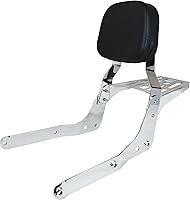 Vista 1 de YHMOTO Respaldo Trasero de Asiento para Pasajero con Portaequipaje para Honda Shadow Aero 750 VT750C 2004-2023 (Cromo)