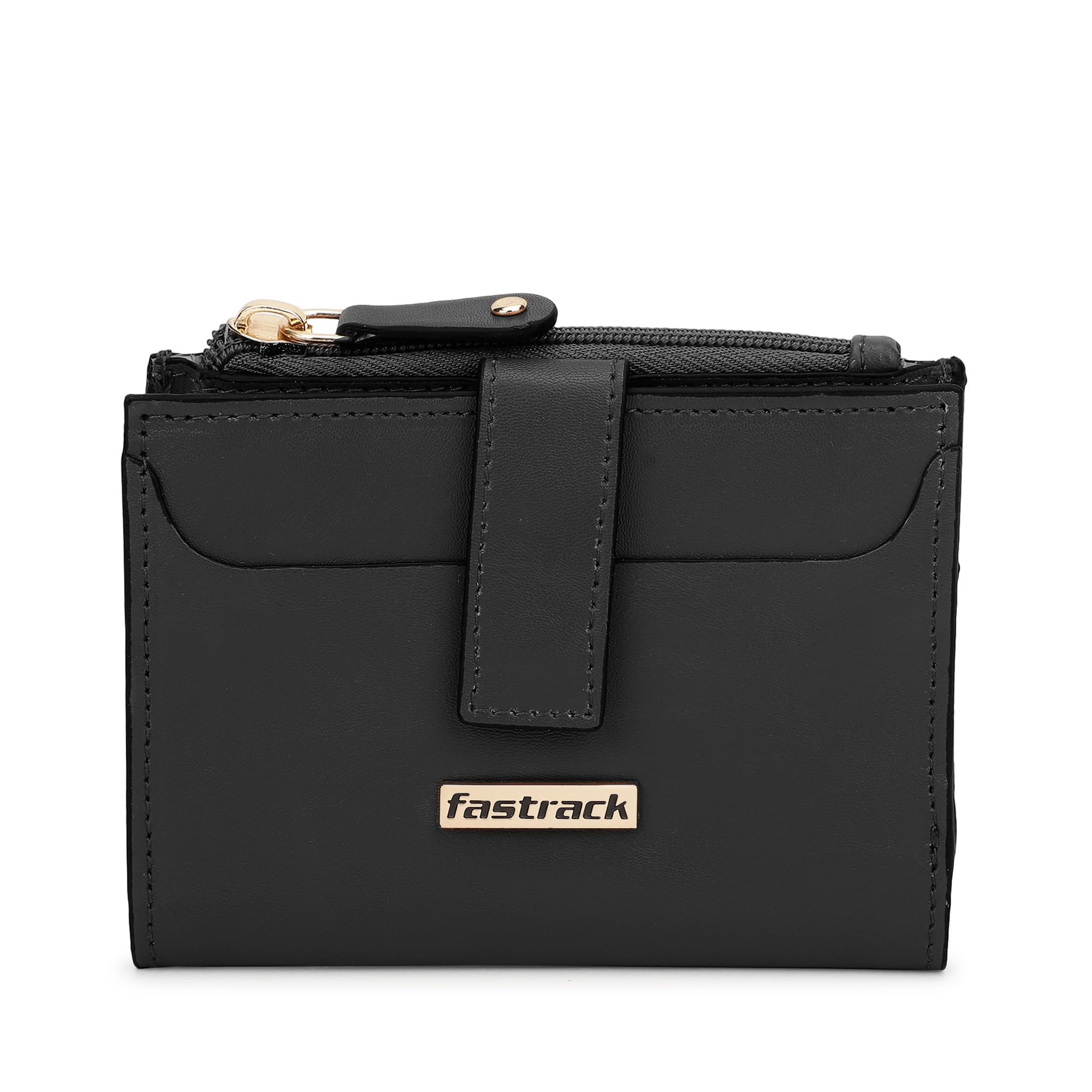 Two Fold Wallet for Womens, Ladies and Girls | Made Up of Premium Semi PU Leather | Has Multiple Card Slots and Zipper Closure-image-1