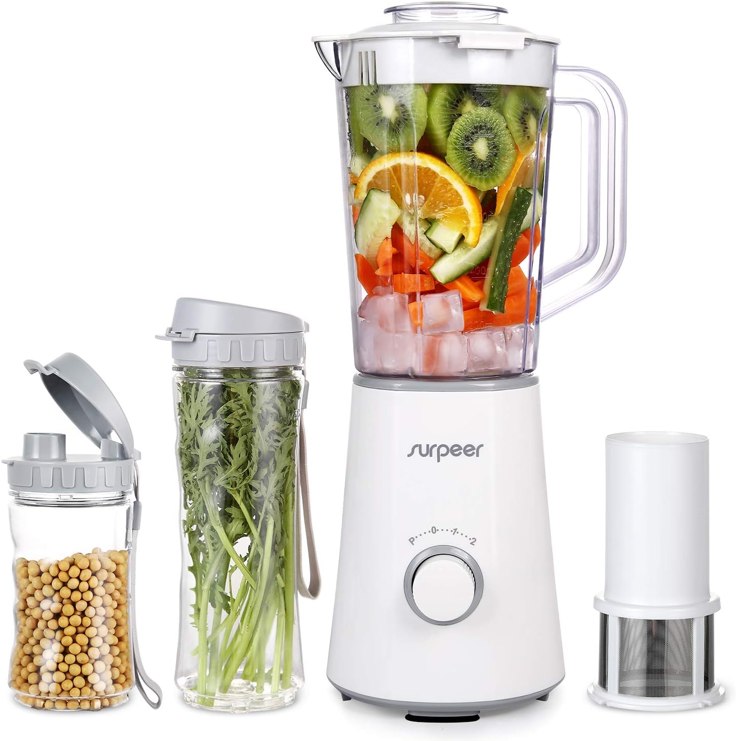 Personal Blender,Smoothie Blender Single Serve for Juice Shakes and Smoothies with 350W(26,000RMP),Electric Power Mixer Fruit and Vegetable Single Serve,with 3 BPA Portable Travel Bottle and