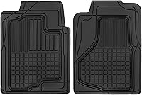 Motor Trend Premium All-Weather Rubber Floor Mats - Trim-to-Fit 2-Piece Front Set for Cars SUVs Trucks Heavy Duty Protection