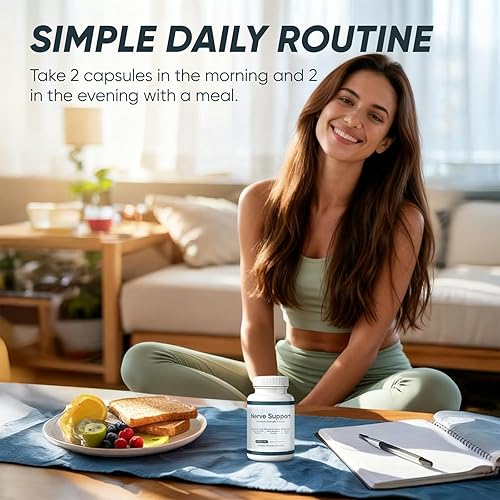 Miniatura 2 de Suplemento de apoyo nervioso  Mezcla de vitaminas y minerales a base de hierbas para la comodidad y relajación general de los nervios  Fórmula de