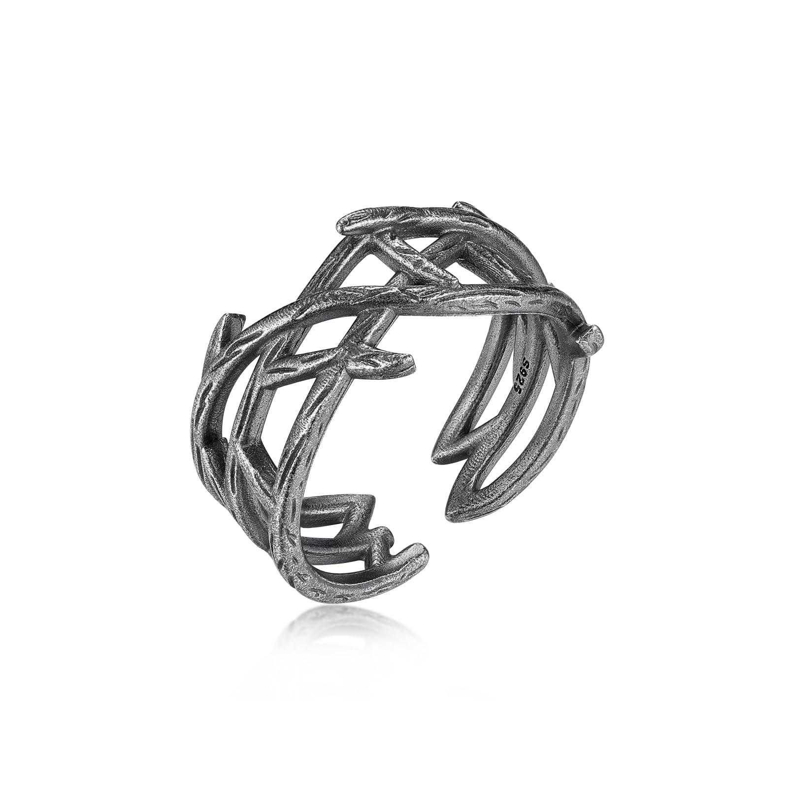 Bagues de pouce ouvert argent 925 style rétro vintage masculin