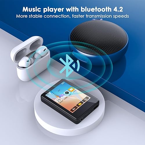 Miniatura 5 de Reproductor MP3 de 64 GB con Bluetooth, reproductor de música con altavoz HD integrado, reproductor de MP3 para niños, radio FM, grabadora de voz,