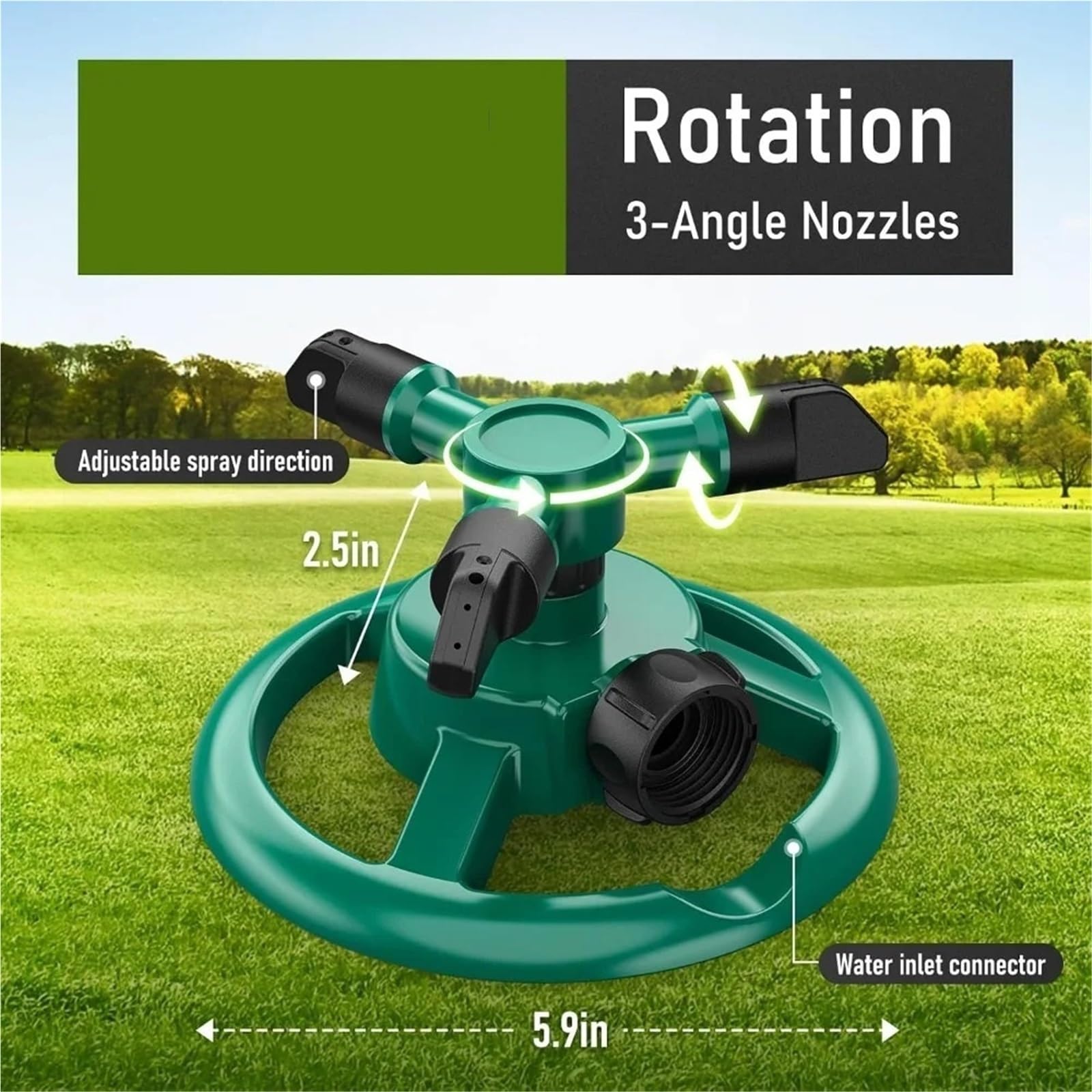 Irrigatore for Prato Rotante A Tutto Tondo for Grandi Aree, Doppia Modalità Di Spruzzo per il giardino