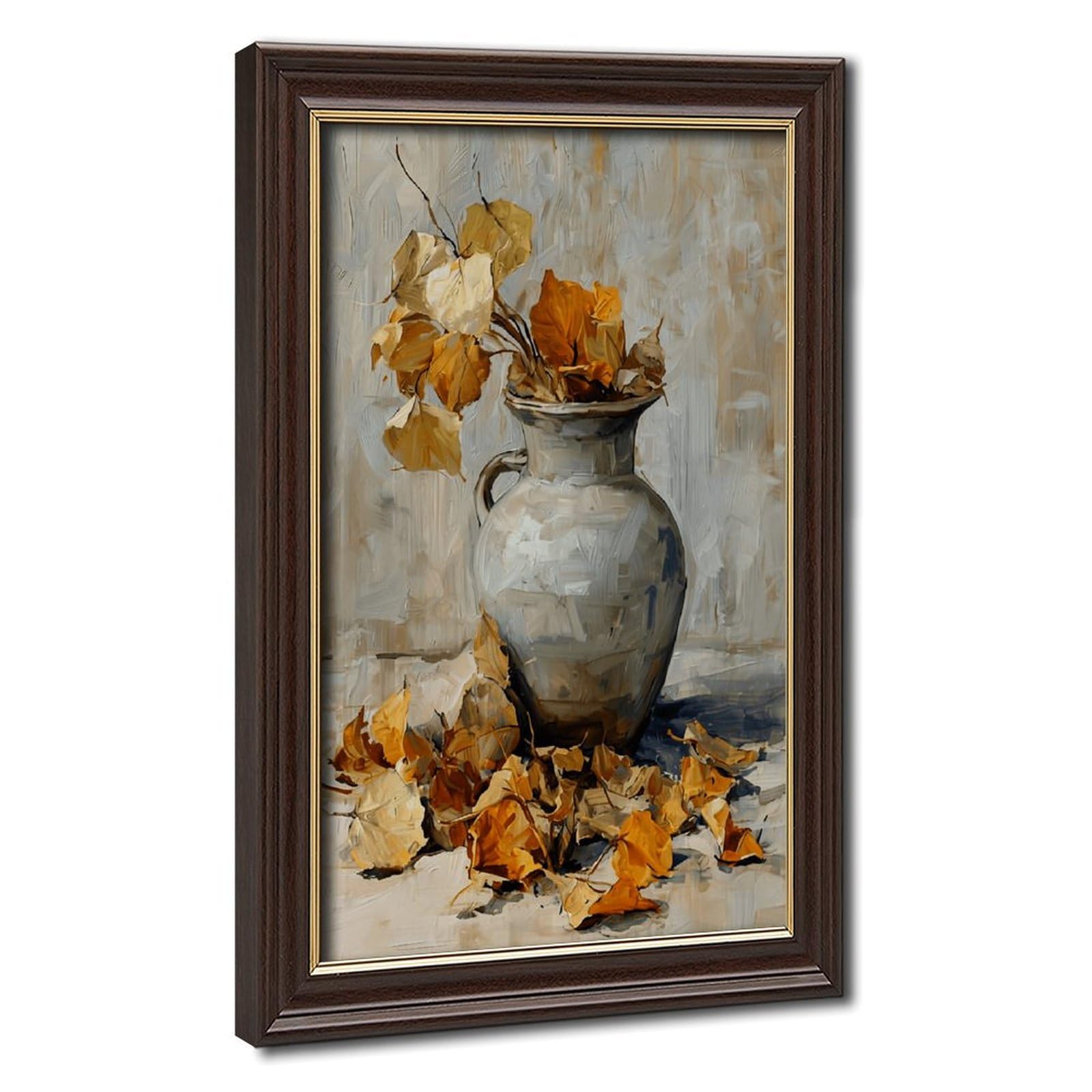 AYINUER Autumn Leaves In Vase Painting Poster Canvas Poster for Dorm Room Decor Gift