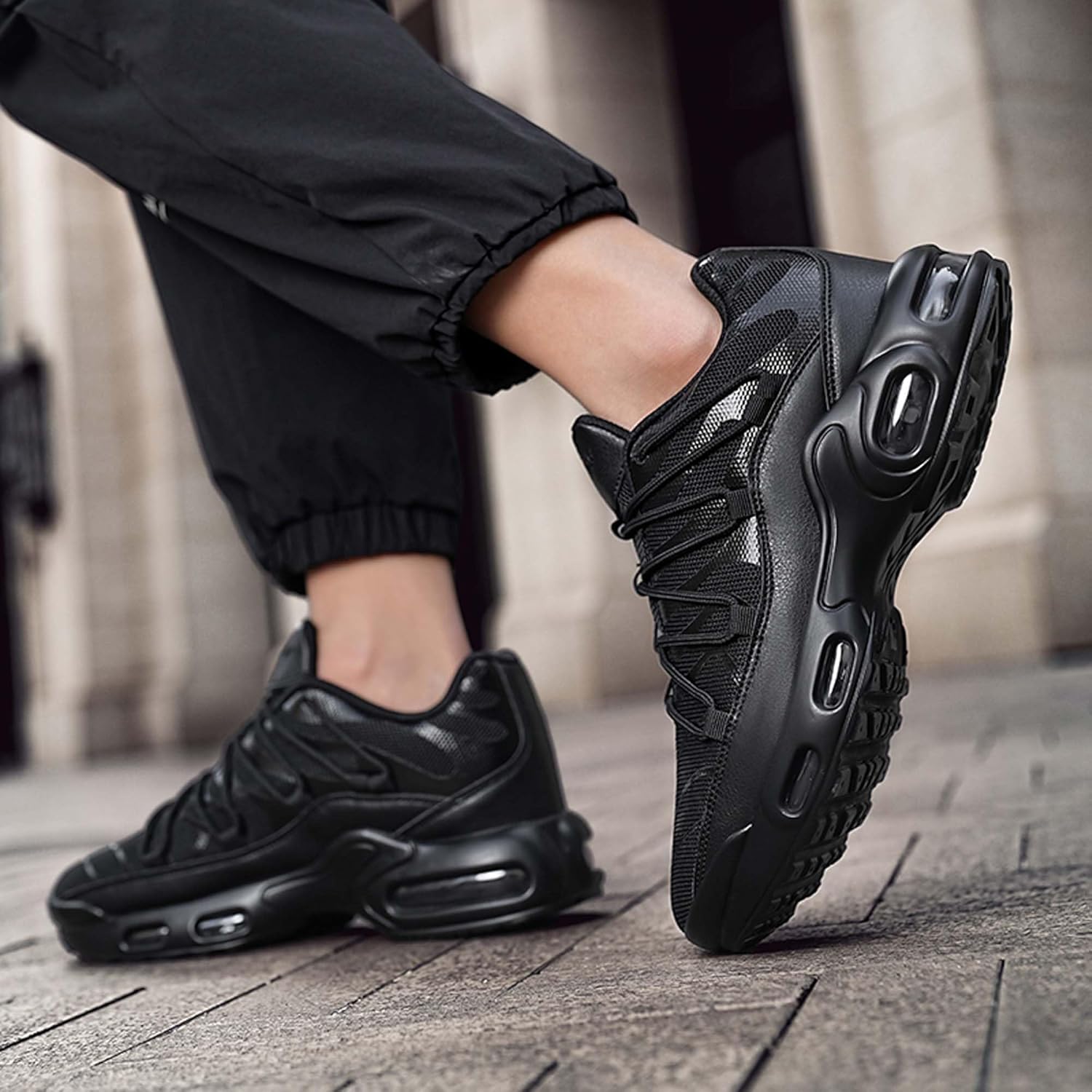 Mens Road Running Shoes Wear-Resistant Comfortable Travel Breathable Athletic Outdoor Walking Sneakers