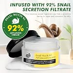 Snail Mucin 92% Cream, Daily Face Moisturizer with Snail Secretion Filtrate, All Skin Types Skin Care 3.52 oz