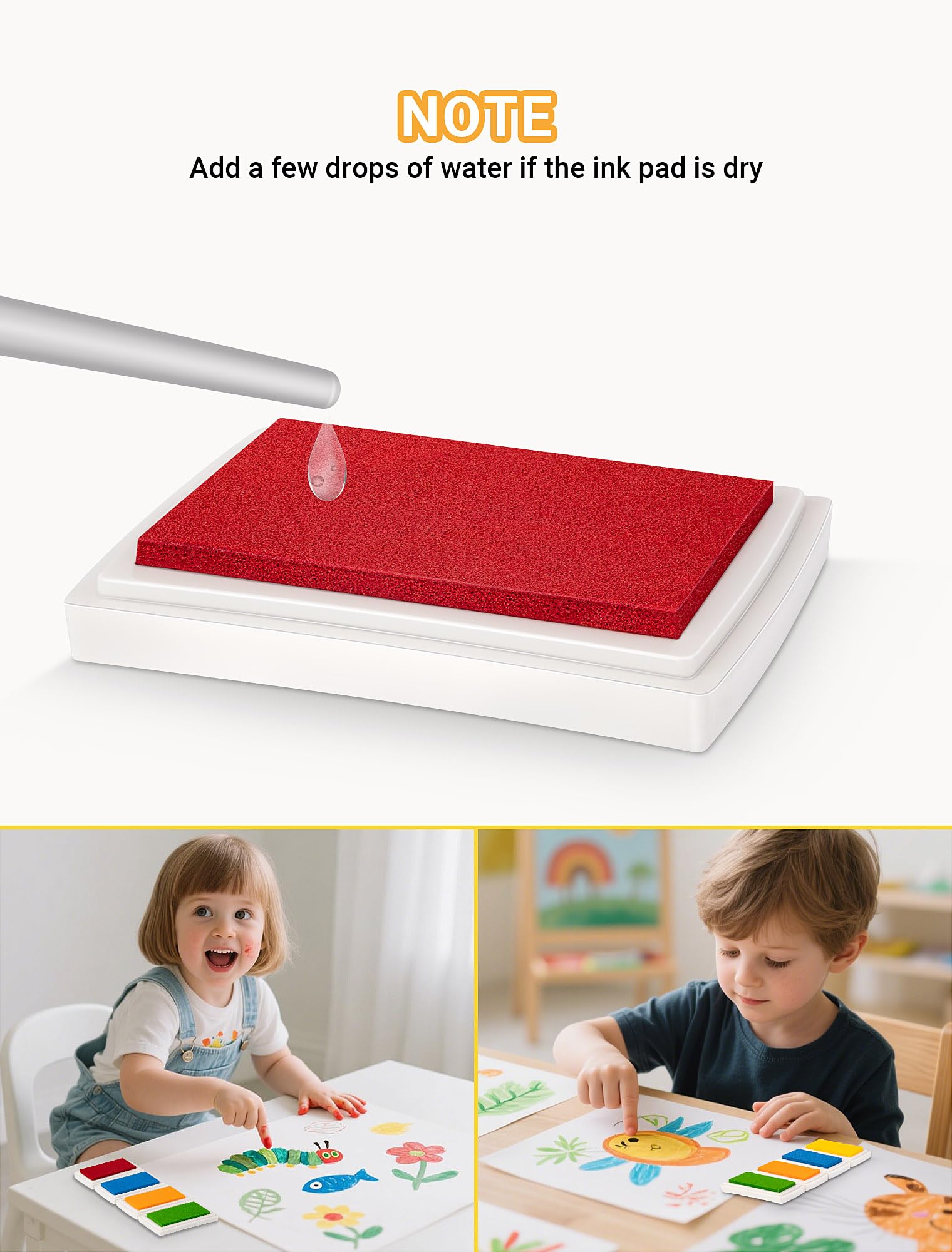 MERDTTES Ink Pads - 15 Colors for Kids Crafts -6