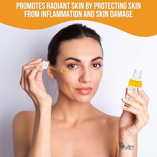 Miniatura 2 de C - Suero de aceite de bayas con vitamina C, espino amarillo, rosa mosqueta, jojoba, escualano, reduce la hiperpigmentación, manchas de la edad,