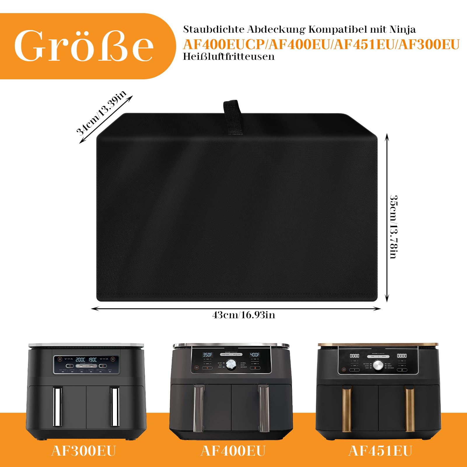 Staubschutz-Abdeckung Für Ninja Airfryer – Wasserdichte Hülle Aus Nylon, 49x30x40 Cm