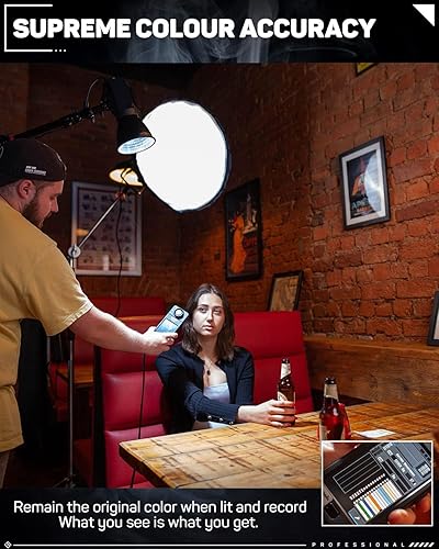 Miniatura 4 de IFOOTAGE Luz de video COB SL1 60DN, CRI 98/TLCI 99/12200 LM, luz de video continua COB de 70 W con luz diurna de 5600 K, control de aplicación