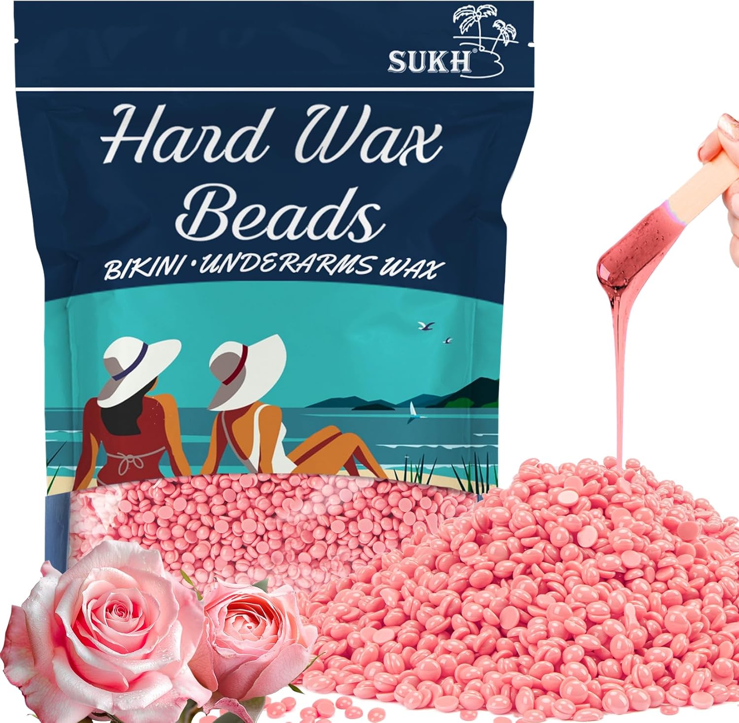 Sukh Hard Wax Beads for Hair-Removal – Hard Wax Beans Hot Wax Beads Hair Removal Wax Melts Brazilian Bikini Wax for Face, Body, Legs Underarms, Back and Chest Sukh Hard Wax Beads for Hair-Removal – Hard Wax Beans Hot Wax Beads Hair Removal Wax Melts Brazilian Bikini Wax for Face, Body, Legs Underarms, Back and Chest