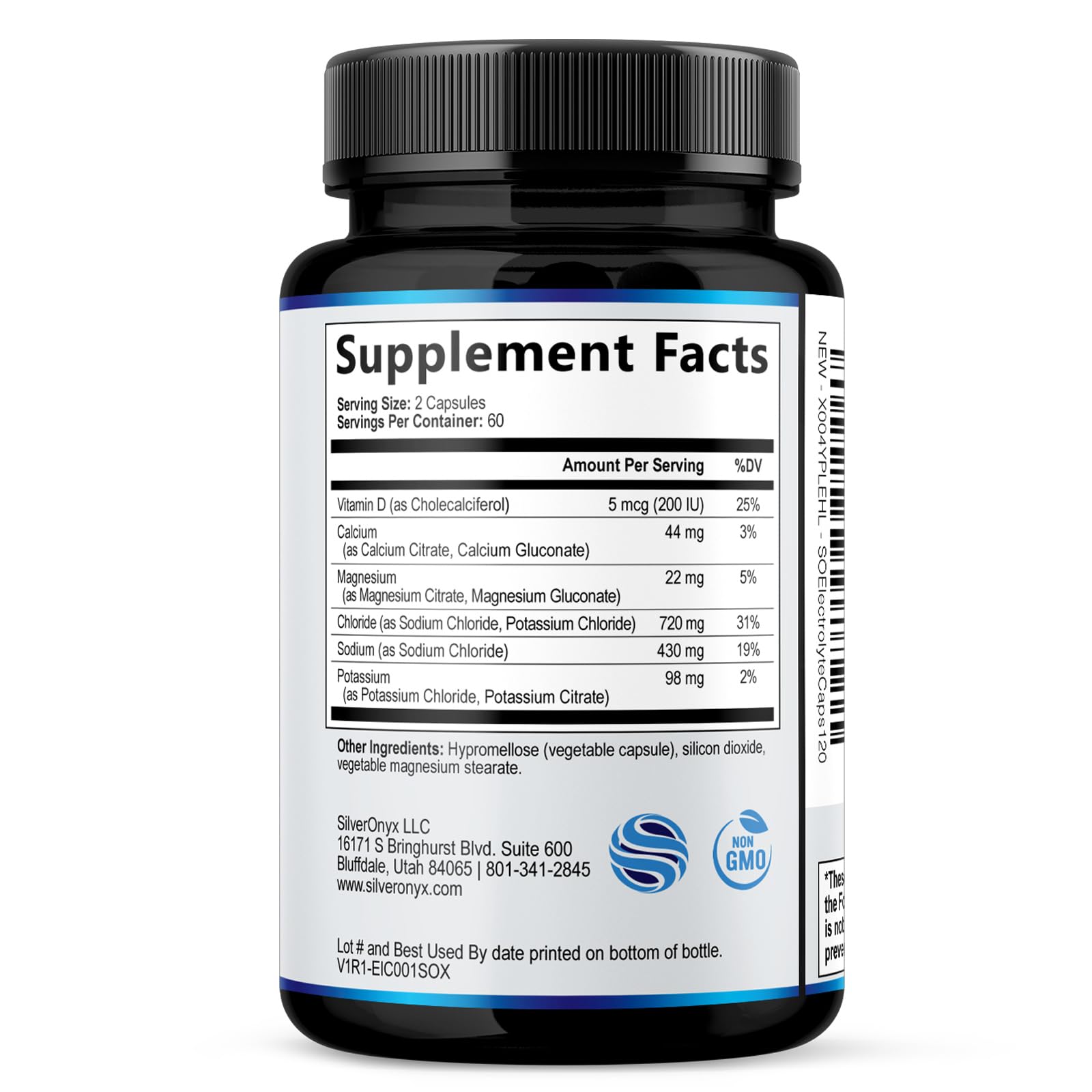 Electrolytes Supplement - Sugar Free, Advanced Hydration Complex with Sodium Chloride, Magnesium, Potassium, Calcium, Vitamin D3 - Best Hydrating Mineral Salt Pills - Vegan & Keto - 120 Capsules — Amazon image 8
