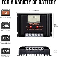 Vista 4 de ECO-WORTHY Kit de panel solar de 400 vatios y 12 voltios fuera de la red con 4 paneles solares de 100 W + controlador de carga de 60 A + accesorios