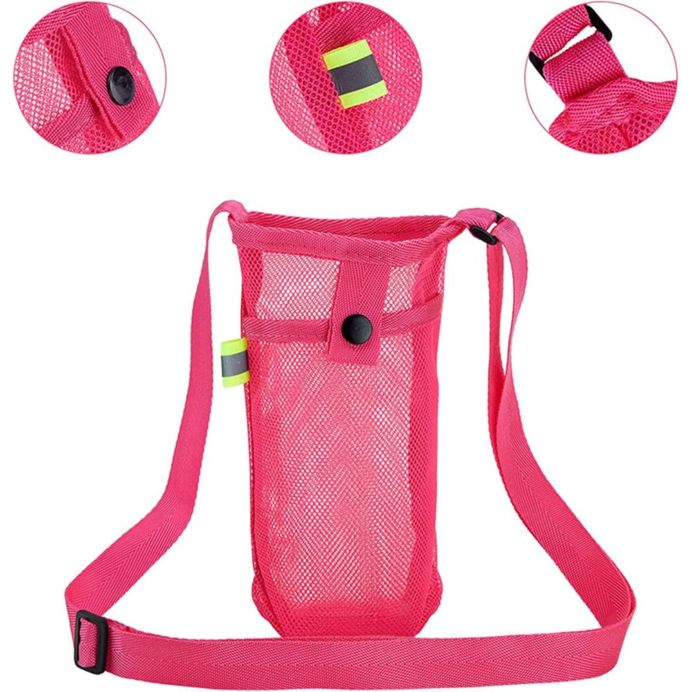 BeisDirect Wasserflaschen-Tragetasche – Verstellbar, Mesh, Für Outdoor & Sport – Schwarz, Für Männer, Frauen, Kinder