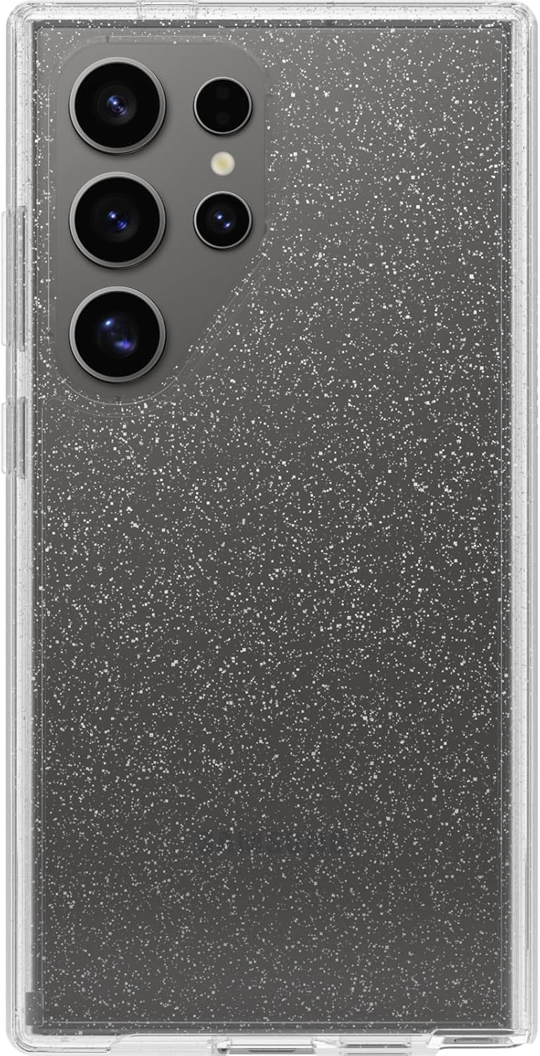 OtterBox Samsung Galaxy S24 Ultra Symmetry Series Clear Case - STARDUST (Clear/Glitter), ultra-sleek, wireless charging compatible, raised edges protect camera & screen Samsung Galaxy S24 Ultra Clear/Glitter - Image 1 of 6