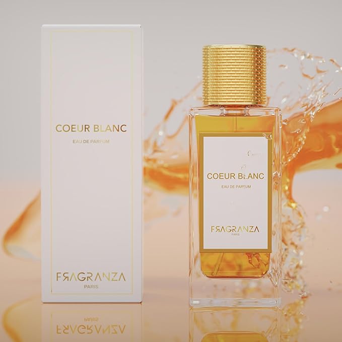 COEUR BLANC - EAU DE PARFUM UNISEXE 100ML - Coeur Blanc FRAGRANZA Paris - idée cadeau Homme & Femme - Fragrance Longue Durée - MADE iN FRANCE