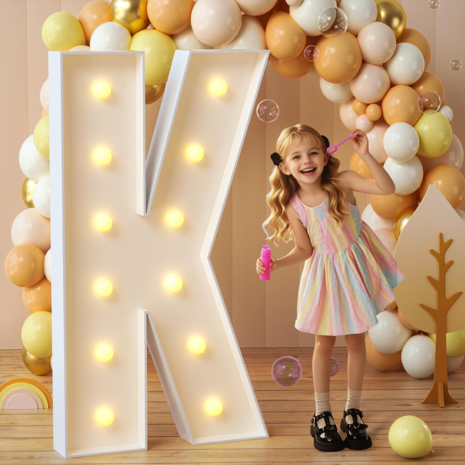 Lettres lumineuses pour chapiteau géante 1,2 m mosaïque K