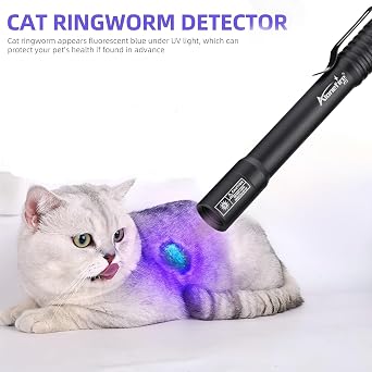 ALONEFIRE P72 Mini 365nm UV Flashlight 3W Portable Blacklight Pet Urine Detector Scorpion Money Detection with 2X AAA Battery