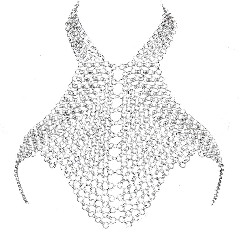 Chran Silver Body Chain Jewelry for Women Classic O Ring Chains Necklace Harness