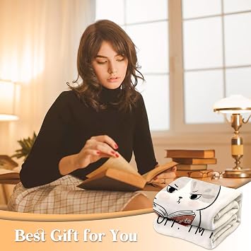 AceThrills Book Lovers Gifts, Bookish Gifts, Book Lover Gifts for Women Cozy Throw Blanket for Readers, Ideal Birthday, Graduation, Christmas, Farewell, or Retirement Gifts for bookaholics