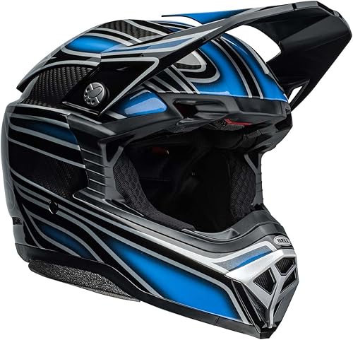 Miniatura 18 de Casco Bell Moto-10 Spherical MIPS Rhythm Gloss Blanco/Negro,Ferrandis Mechant Mate/Azul Oscuro Brillante/Azul Claro,Negro/ blanco (Gloss