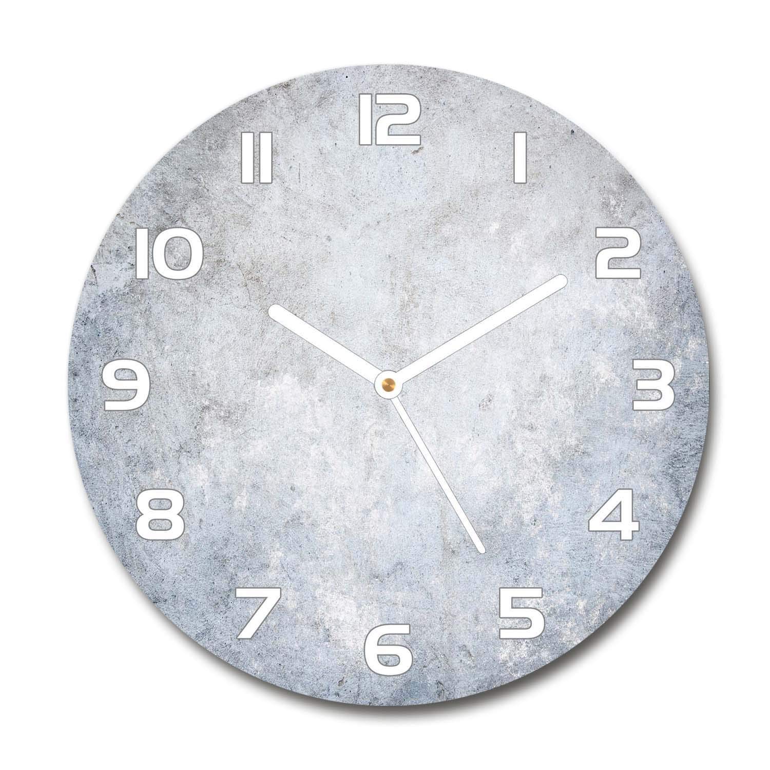 Horloge en verre rond 30cm silencieuse sur pied design