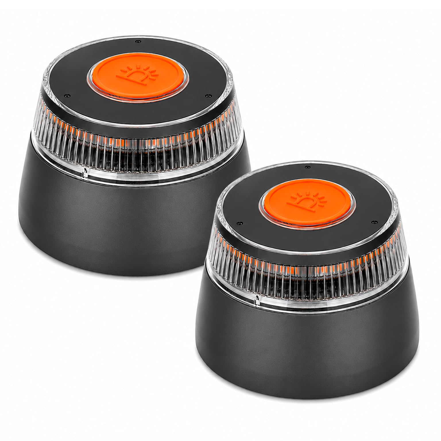 TIENDA EURASIA - Baliza V16 Homologada Dgt con Geolocalizador | Luz de Emergencia Coche | Incluye Tarjeta Sim 12 Años | Base Magnética | Impermeable IP54 | Pilas Incluidas (Pack 2)