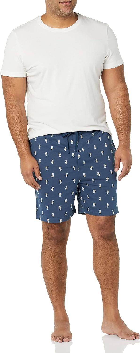 Amazon Essentials Men's 7" Cotton Knit Pajama Shorts, Pack of 2 - Image 4