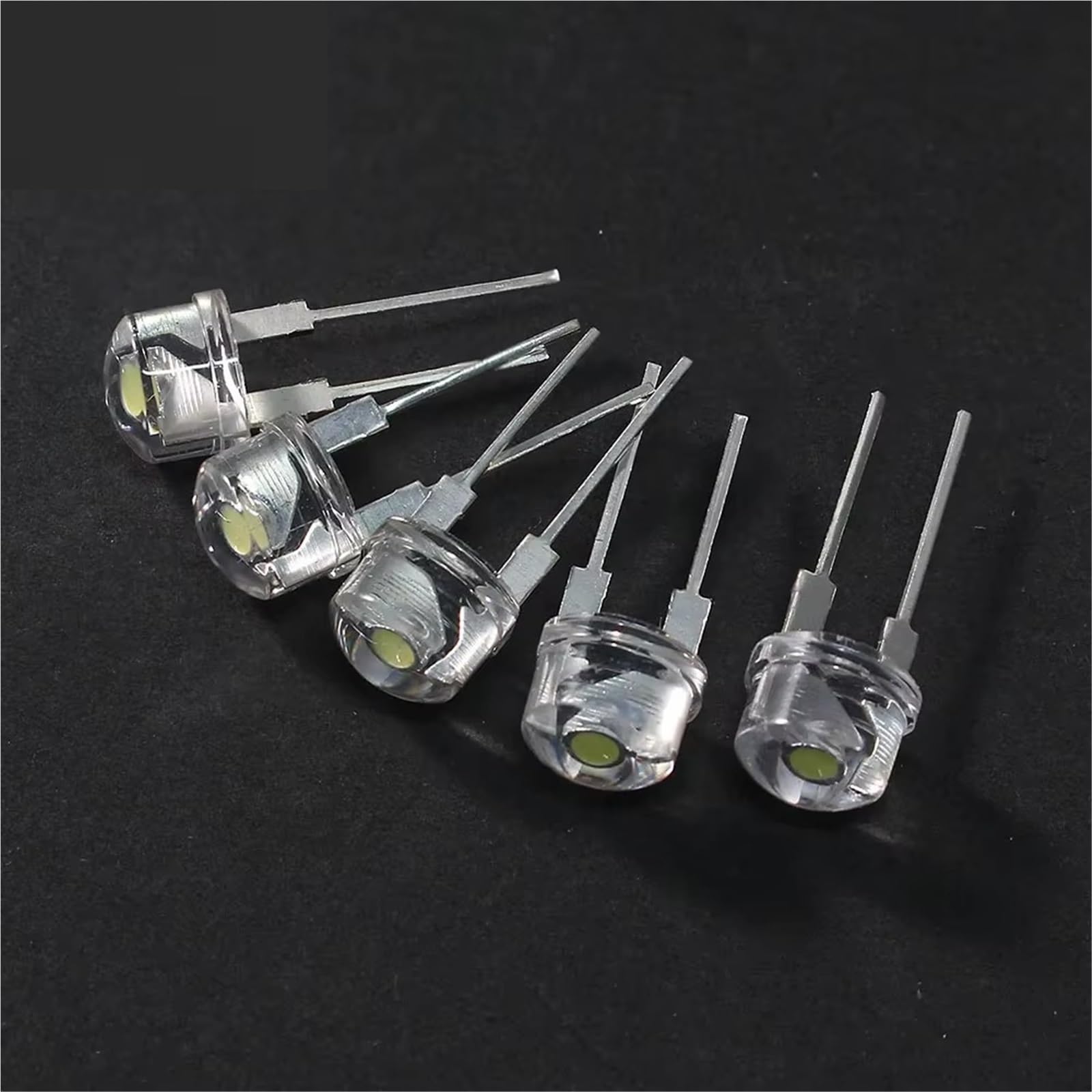 10-50PCS Cappello Di Paglia Led 8mm Blu Verde Rosso Giallo Bianco Bianco Caldo LED Diodo Emettitore Di Luce Super Luminoso F8 0.3W 0.5W 0.75W(20PCS-Green)