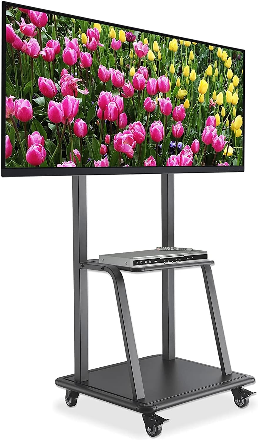 Manhattan TV & Monitor Mount, Trolley Stand, 1 Screen, Screen Sizes: 37-100", Black, VESA 200x200 to 800x600mm, Max 150kg, LFD