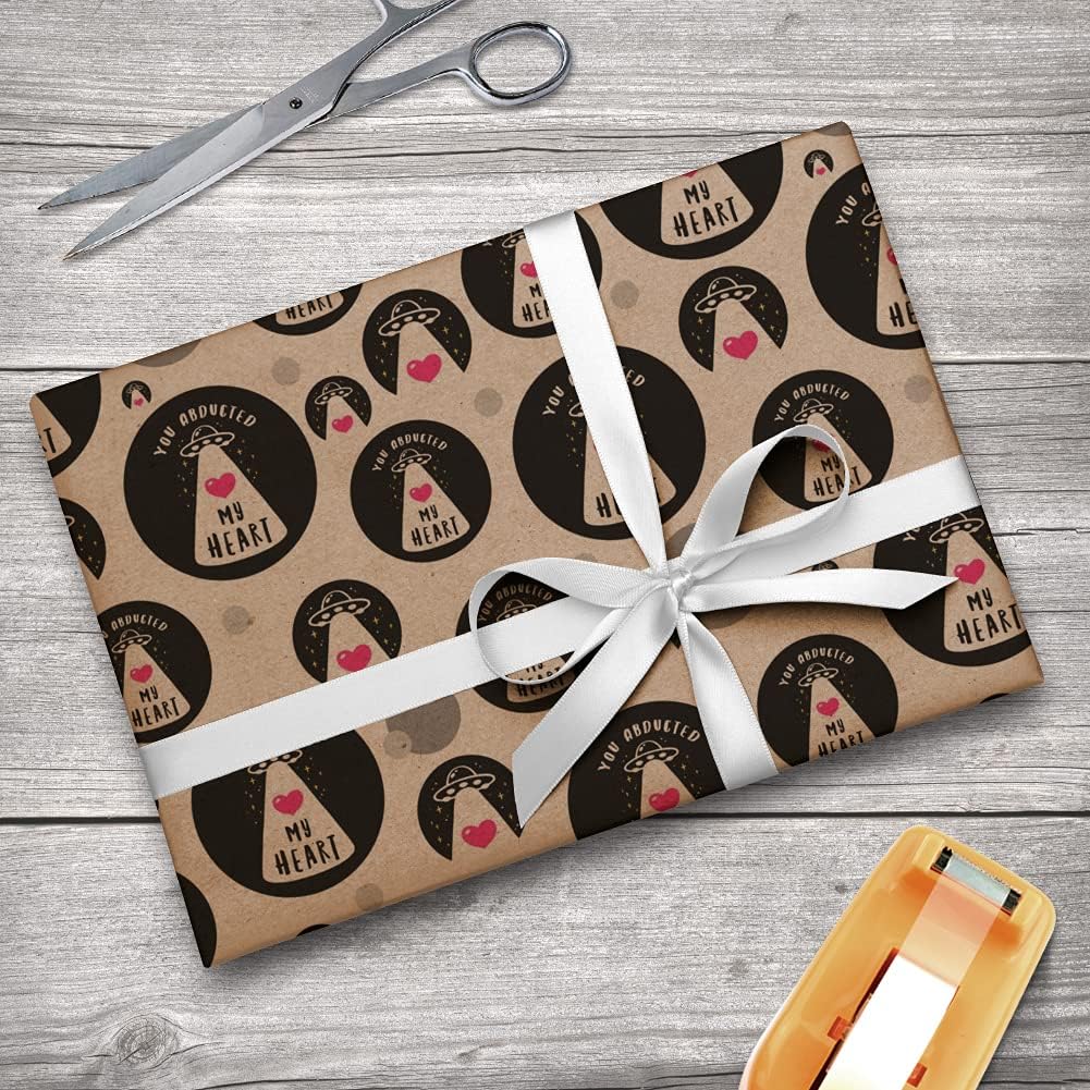GRAPHICS & MORE You Abducted My Heart Alien Love Funny Humor Premium Kraft Gift Wrap Wrapping Paper Roll