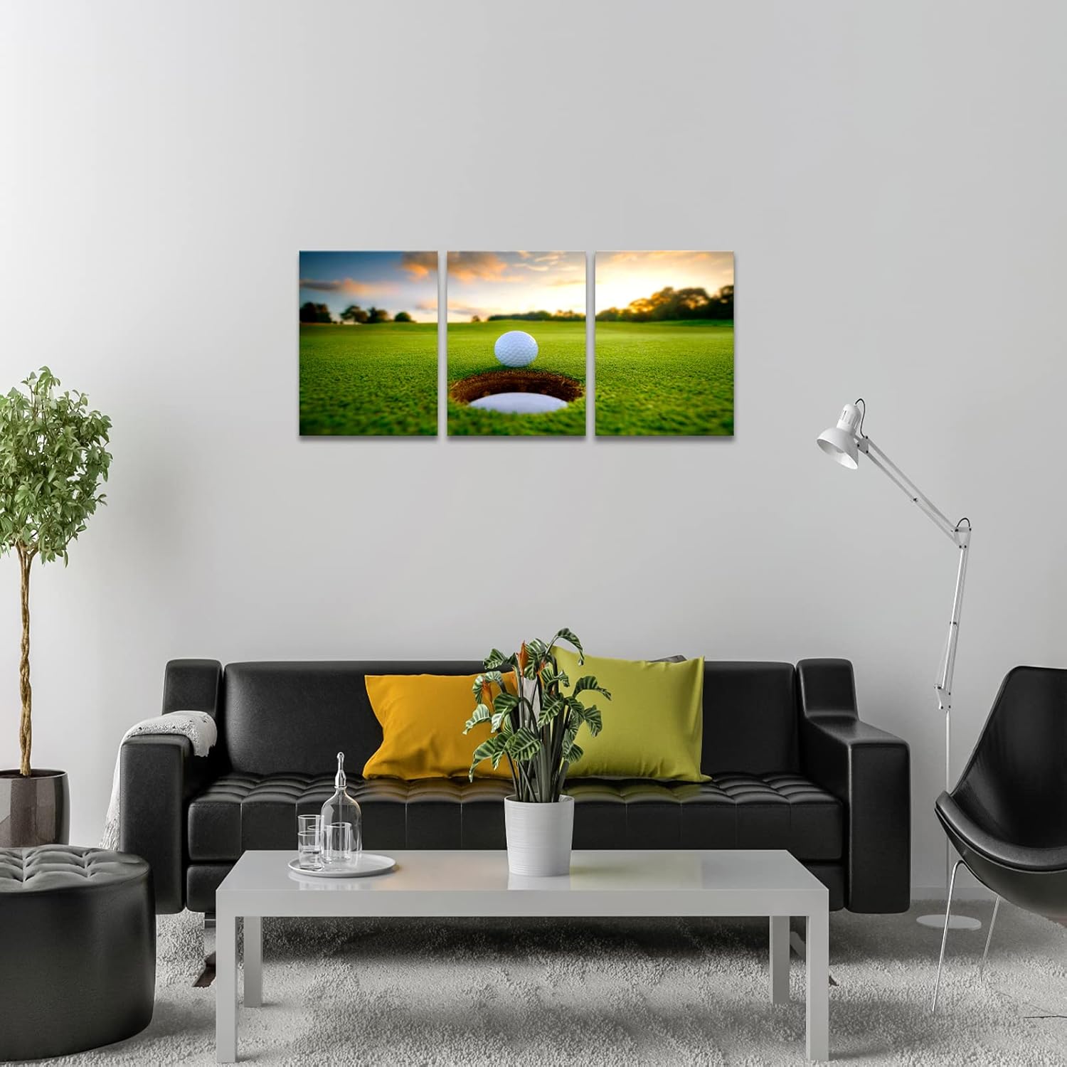 Golf Wall Art Decor for Living Room Golf Ball on A Golf Course Painting Canvas Poster Prints Framed Decor for Office Ready to Hang - Image 5