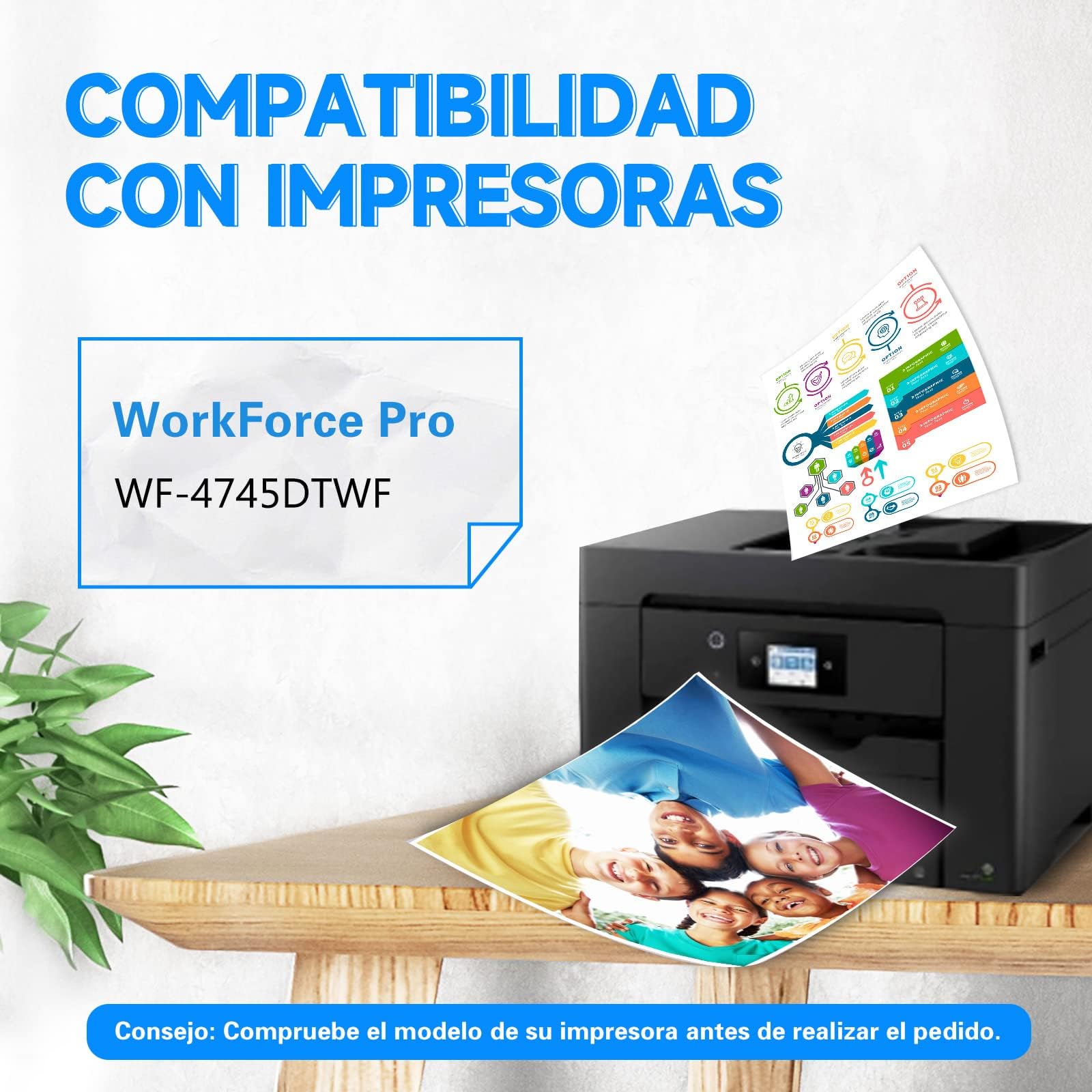 Inchiostri compatibili Epson 407 XL 407XL WF-4745 5 Pezzi - Dettaglio