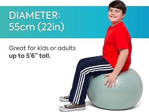 Vista 17 de Balón de equilibrio, el asiento sin ruedas es una silla flexible para la escuela, la oficina o el hogar Azul oscuro