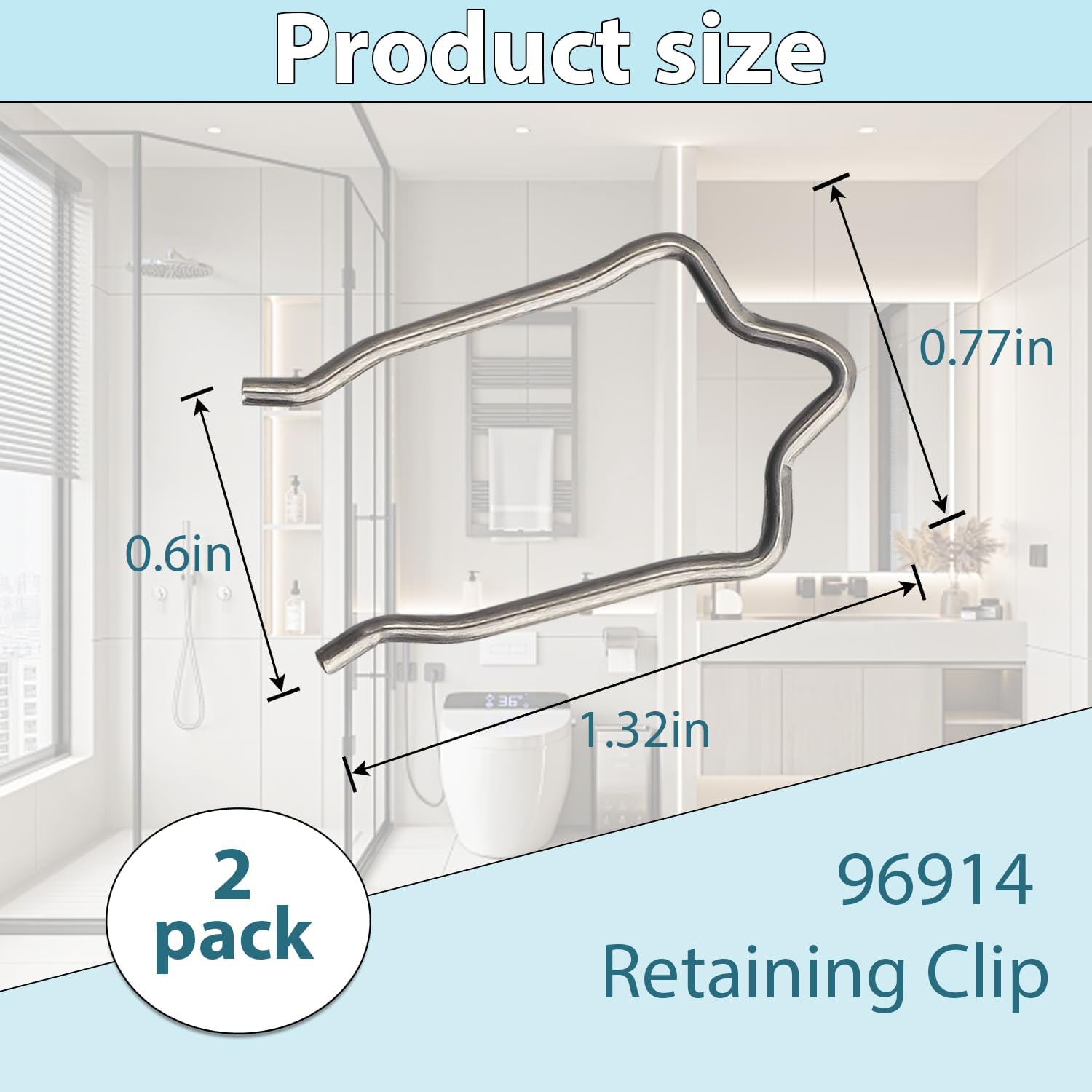 Retaining Clip 96914 For Moen Posi-Temp Single Handle Tub/Shower Valves, Shower faucet valve core replacement parts（2PACK）