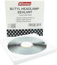 XFasten Butyl Headlamp Sealant, 7 millimeters x 20 Feet, 7 millimeters Thick, OEM Grade Automotive Rubber Butyl Rope Tape for Headlamp, Headlight, Windshield, Window, and Pool Light Sealant Tape