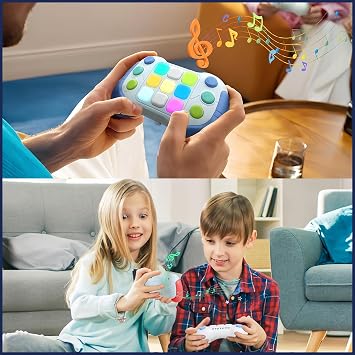 Light Up Pop it Game Quick Push Bubble Game,Yellow Puzzle Pop Games Fidget Toys,Electric Poppet Game,Speed Push Game Machine Popping Game for Kids Boys Girls 5 6 7 8 9 Year Old Christmas Birthday Gift