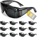 Safety Glasses Over Eyeglasses, ANSI Z87.1 Safety Goggles Over Glasses, Impact Resistant Polycarbonate Lens