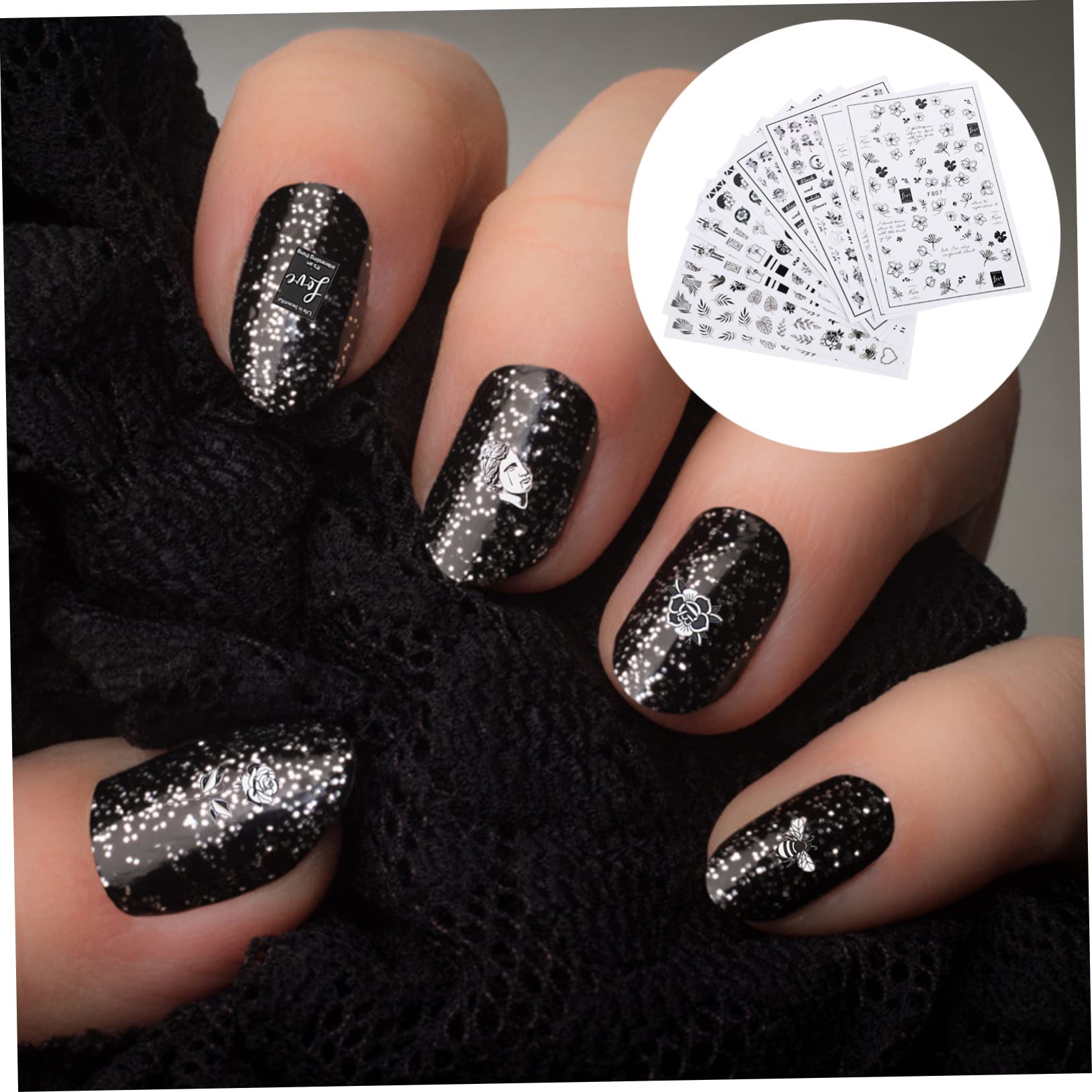 4 Set Adesivi Per Unghie Fiori Decorazioni Per Unghie E Per Feste E Occasione Speciali Facile Applicazione Per Nail Art Creativa E Personalizzata 10 Fogli*4