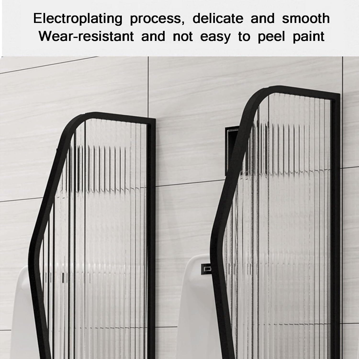 Glass Room Divider Office Partition Tempered Glass Panels Table Dividers Panels Partitions，Privacy Partition for Urinals Toilet Divider 120x40 cm Stainless Steel Frame & Tempered Glass Scree